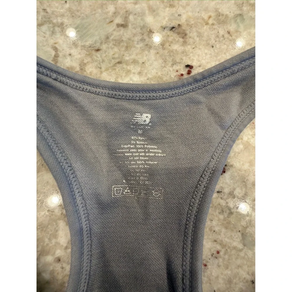 New Balance Gray‎ Ribbed Sports Bra Size M Racerback